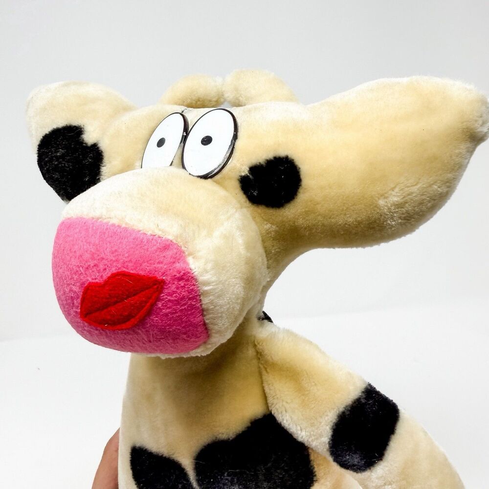 Vintage Weirdcore Kitsch Cow Plush Shelf Sitter Doll 1988 Myra’s Menagerie